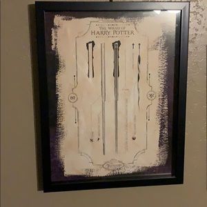 The wand of Harry Potter framed poster
